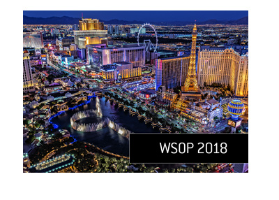 The Las Vegas strip during the 2018 World Series of Poker tournament - Areal view.