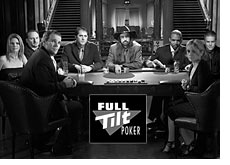 players sponsored by full tilt poker room sitting around a table