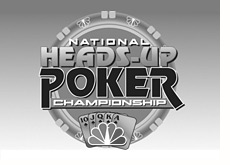 black and white logo national heads-up poker championships