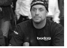 bodog poker player - jean robert bellande - black and white photo