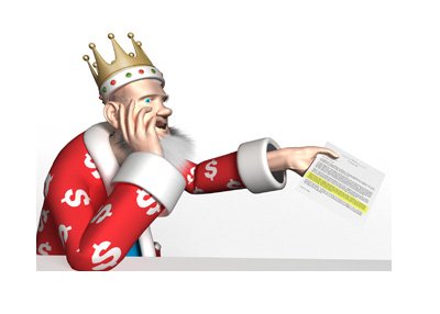 The King is reporting on the latest from the awesome world of poker. Highlighted text on paper in hand.
