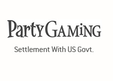 partygaming logo black and white - settlement with the united states government