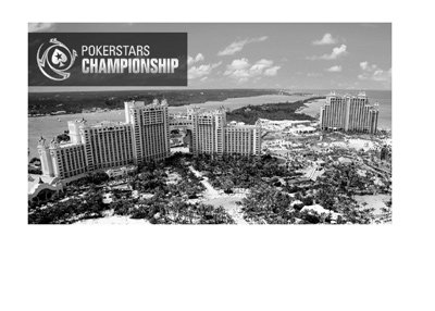 Pokerstars Championship - Bahamas - Promo image in black and white.