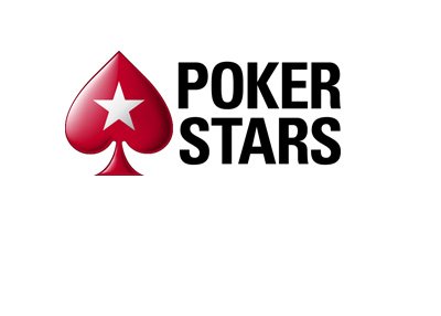 The 2017 version of the Pokerstars logo on white background.  Poker is on a separate line from Stars.