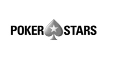 Pokerstars logo in black and white. Year is 2016.