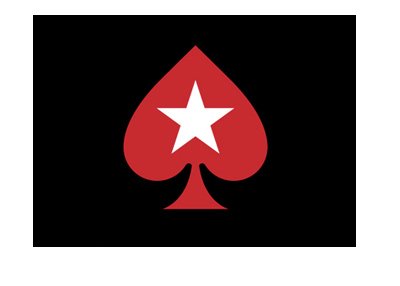 Pokerstars logo - Isolated spade star - Red on black background.