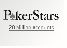 20 million accounts at pokerstars.com