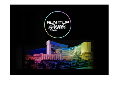 Run It Up Reno IV - Poker tournament - logo and graphic - Year is 2018.