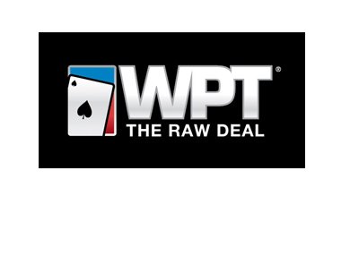 The World Poker Tour - The Raw Deal - Tournament segment logo - Black background.