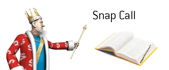 The meaning of the term Snap Call when it comes to the game of poker.  Definition / dictionary entry.